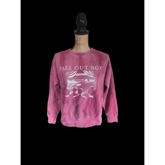 Fall out boy pink pullover sweater, size small - Picture 1 of 3